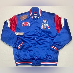 New England Patriots Mitchell & Ness Throwback Jacket MSRP $200 Sizes L, 2XL